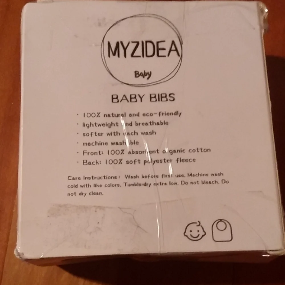 Brand New, MYZIDEA Baby, Set of 8 Natural, Organic Cotton Bandana Drool Bibs